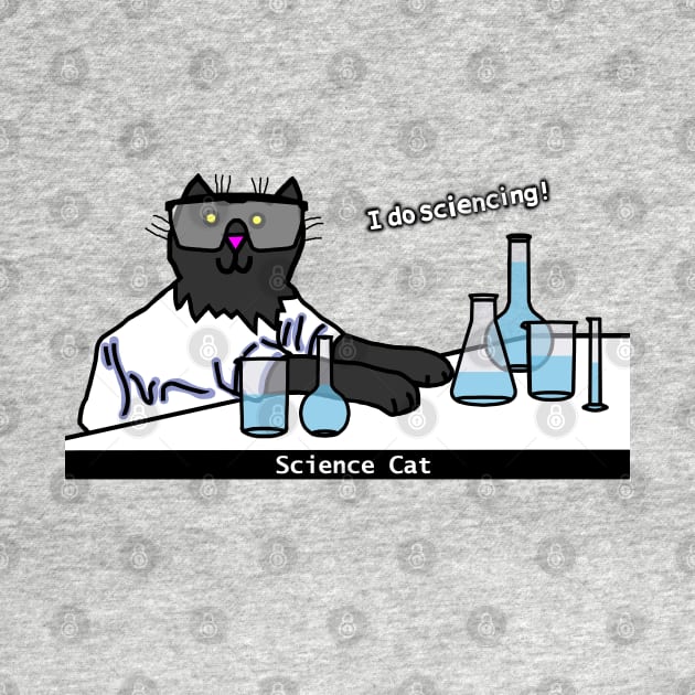 Science Cat doing Science by ellenhenryart